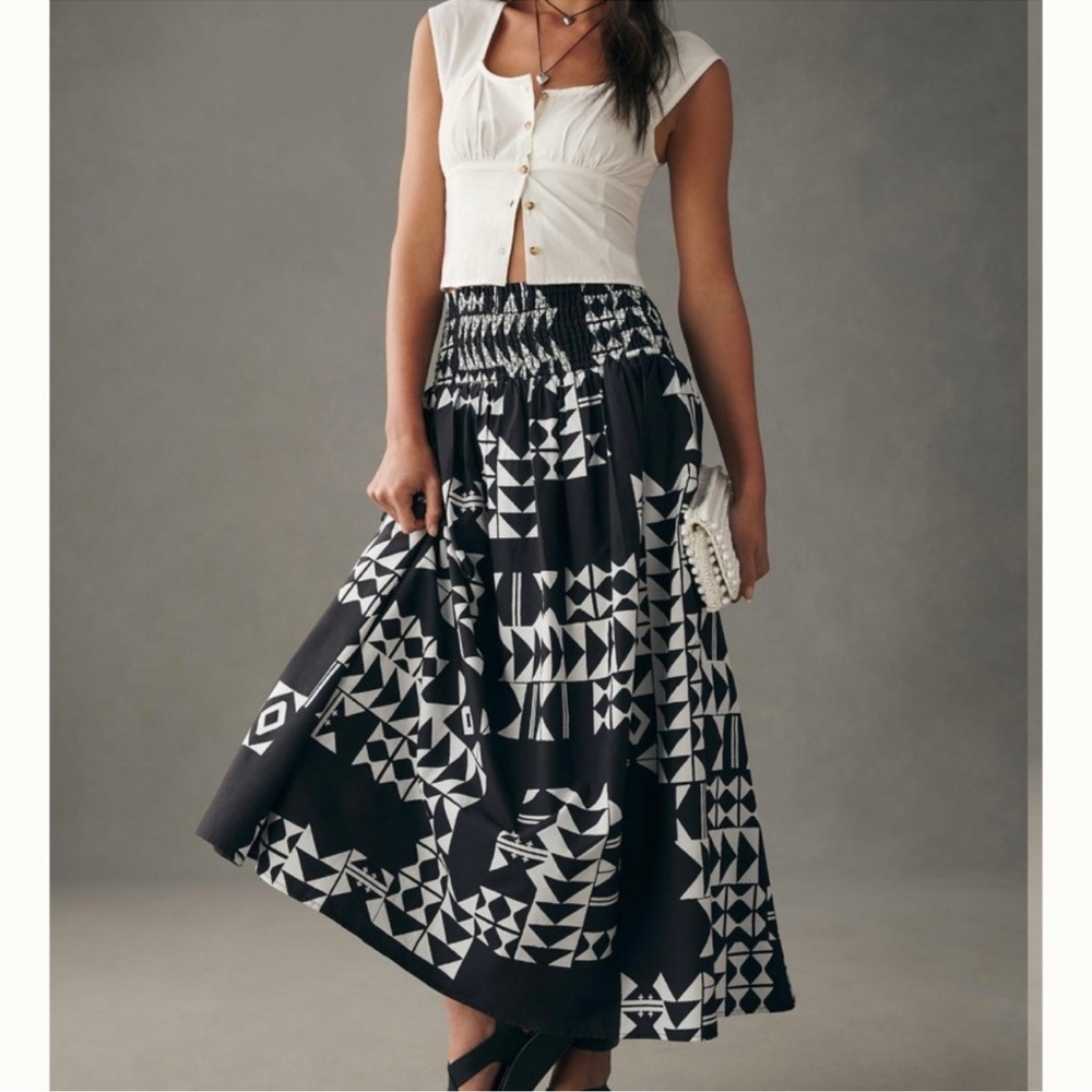 By Anthropologie Smocked Yoke Skirt/dress EUC Size XXS